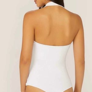 White one piece body suit
